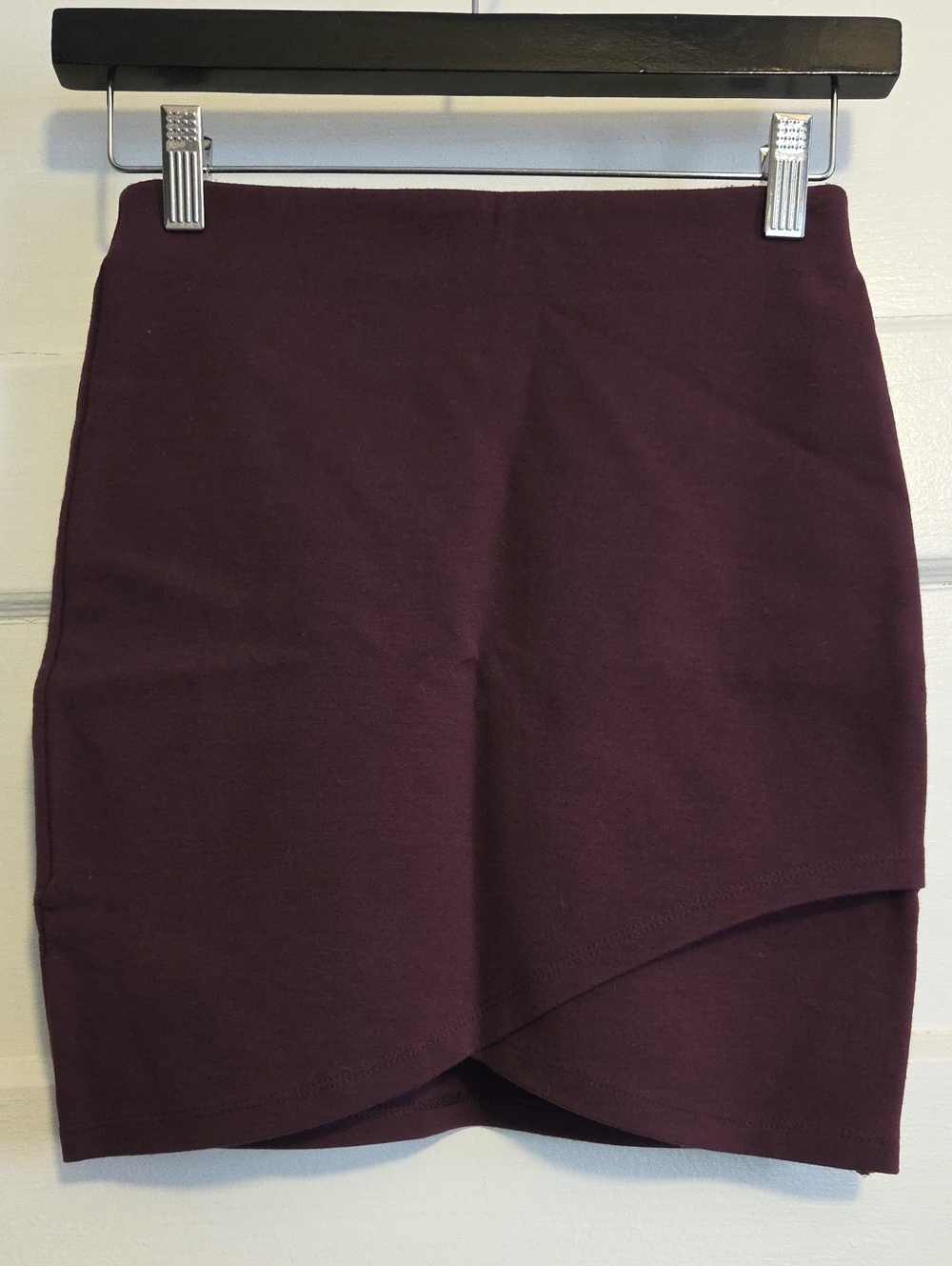 Talula Plum Tulip-Hem Mini Skirt